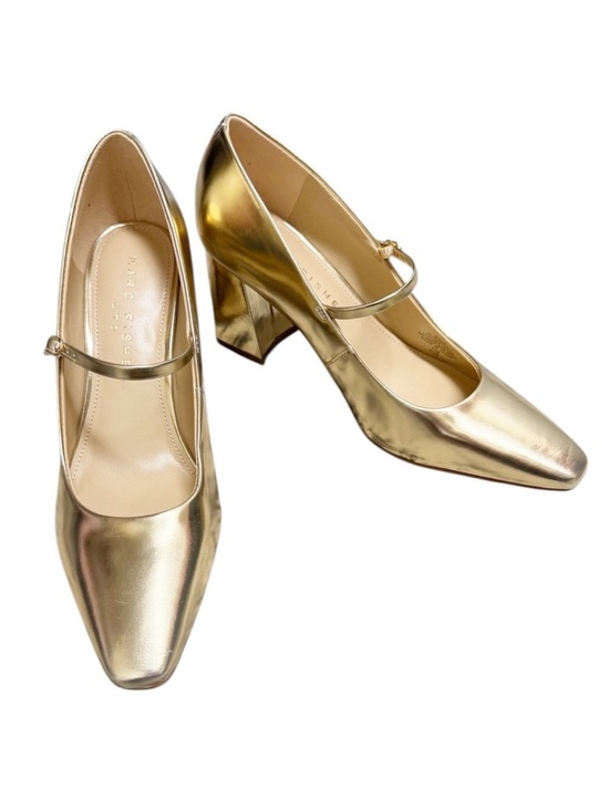 Marc Fisher Shoes - MARC FISHER Vanderly Mary Jane Pumps Heels Gold 6.5